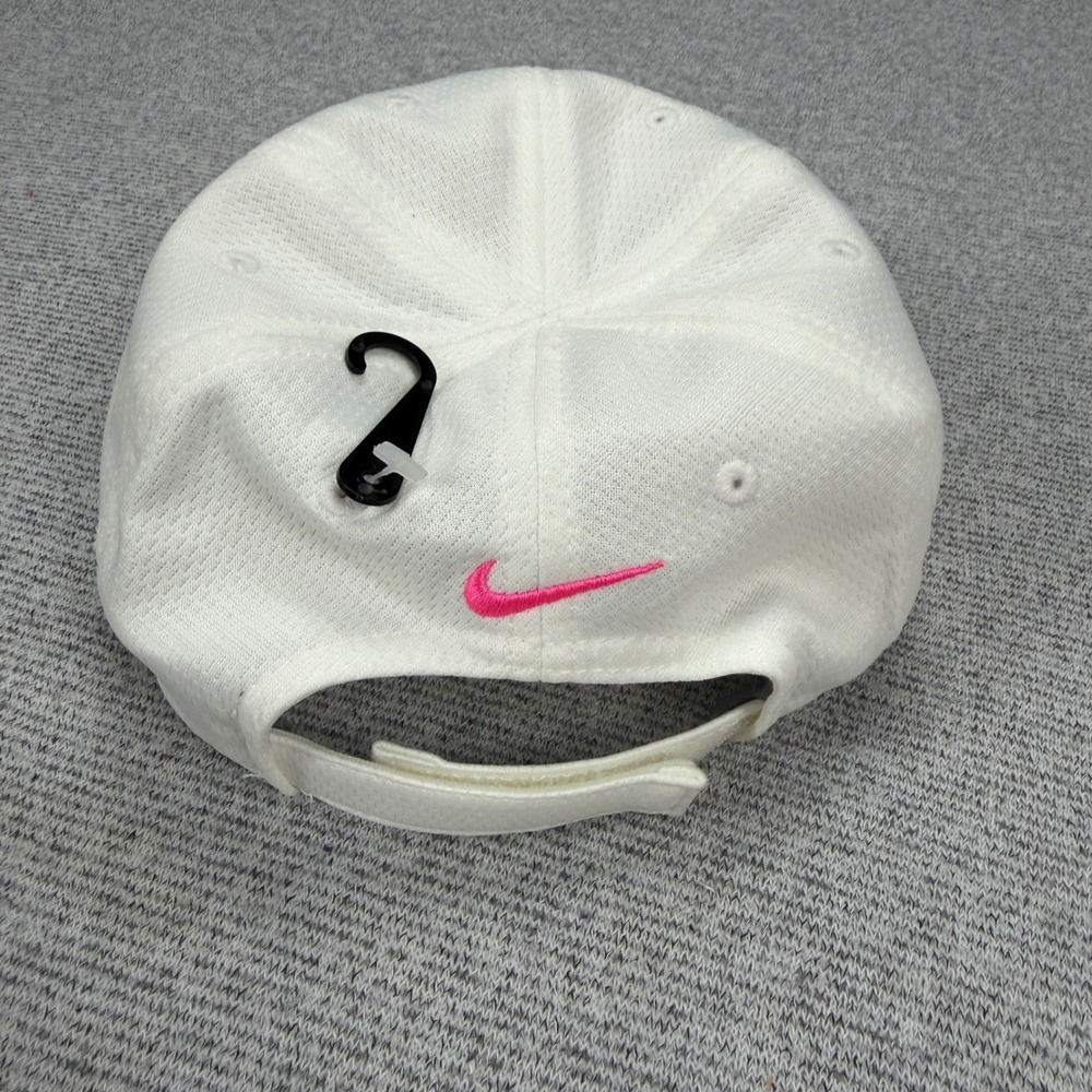 Nike Dri-FIT Toddler White Baseball Hat Multi Color Swoosh Rainbow Stitch - Picture 2 of 11